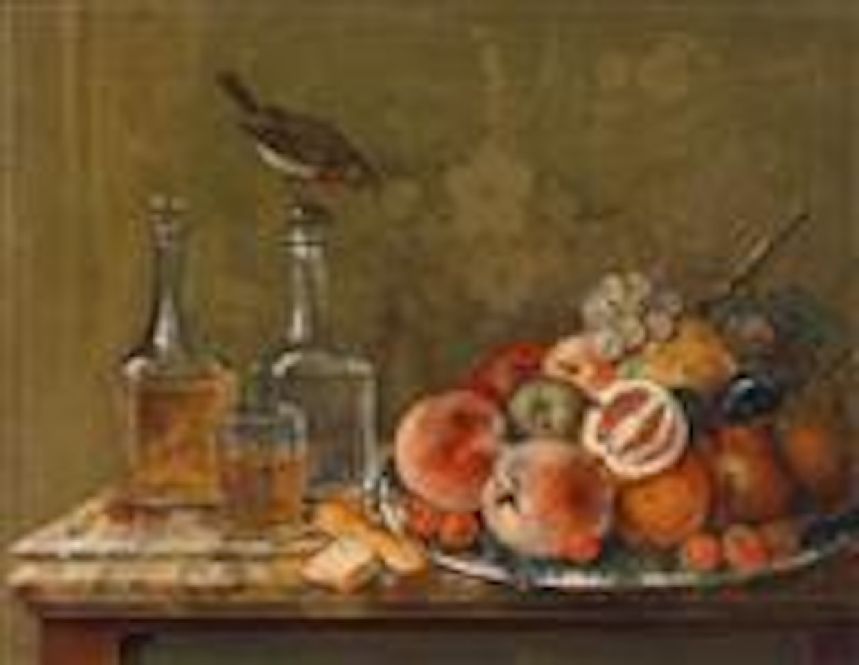 Still Life with Fruit and Glass Carafes by Johann Matthias Wurzer