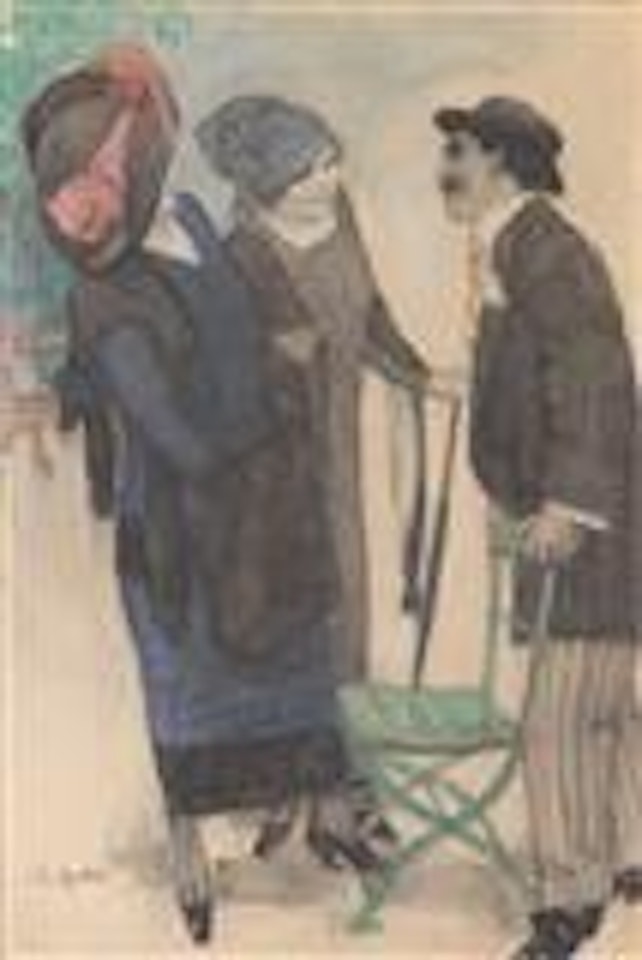 Conversation on the boulevard by Leo Gestel