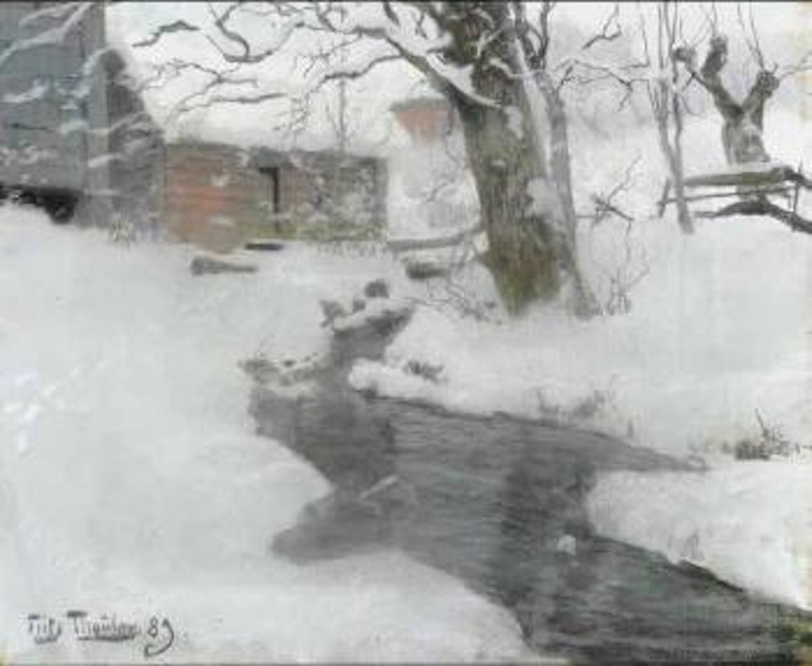 Winter on the isle of Stord, Norway by Fritz Thaulow