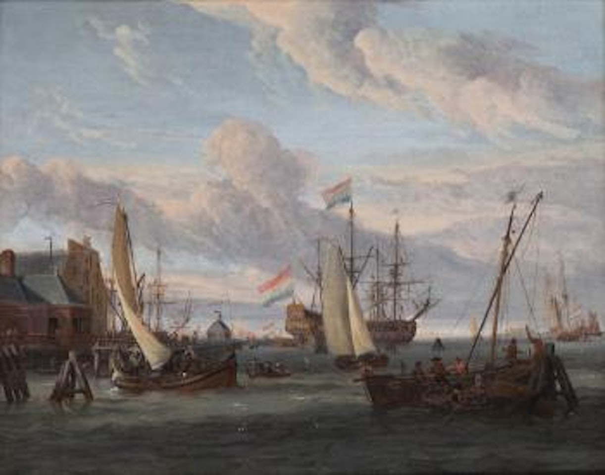 Vue du port d'Amsterdam by Abraham Storck