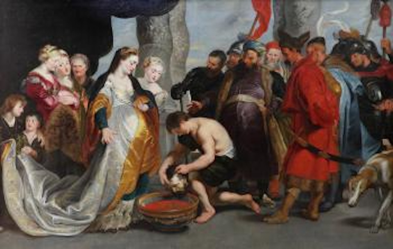 La tête de Cyrus est apportée devant la reine Tomyris by Peter Paul Rubens