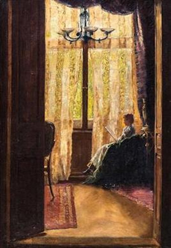 Lesende Dame am Fenster by Michael von Munkacsy