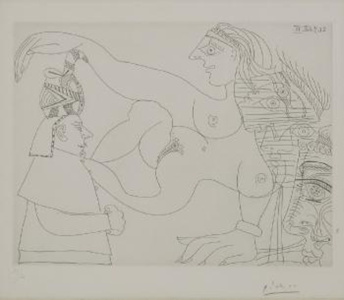 Egyptien et femmes by Pablo Picasso