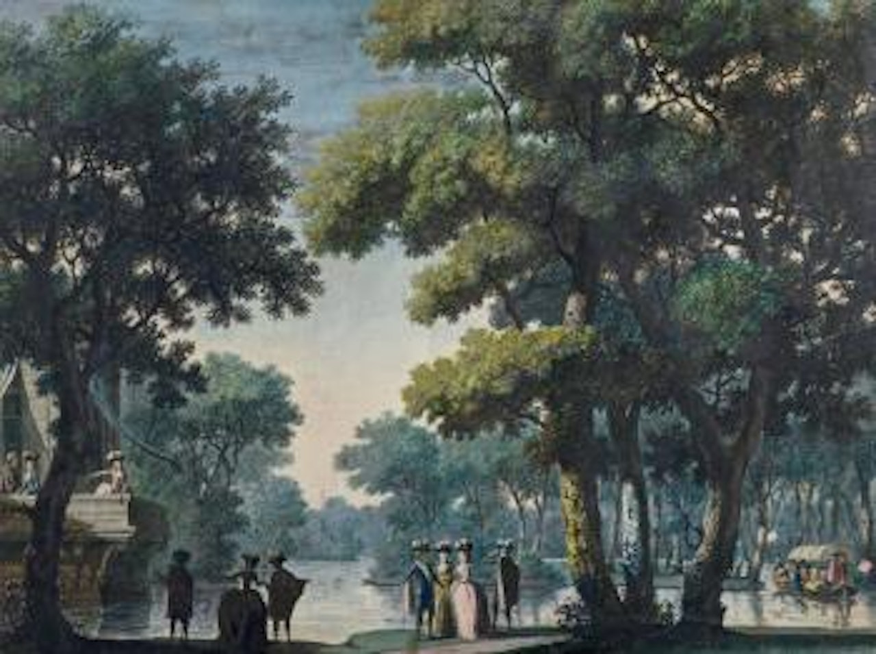 Scène de promenade sur une pièce d'eau by Louis Carrogis Carmontelle
