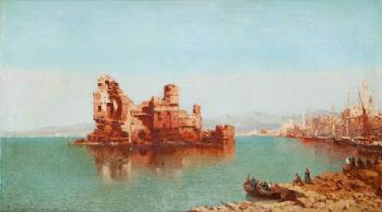 Vue présumée de Saïda, Liban by Jean Baptiste Henri Durand-Brager
