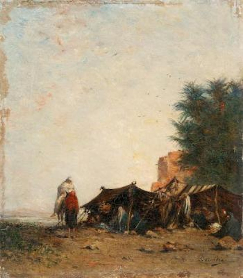 Le campement by Narcisse Berchere