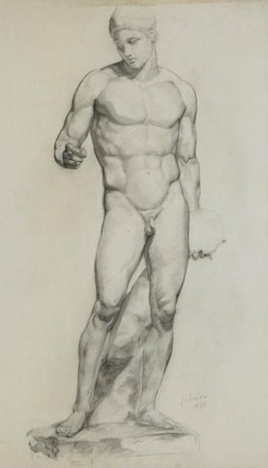Discus thrower, after an antique statue by James Ensor