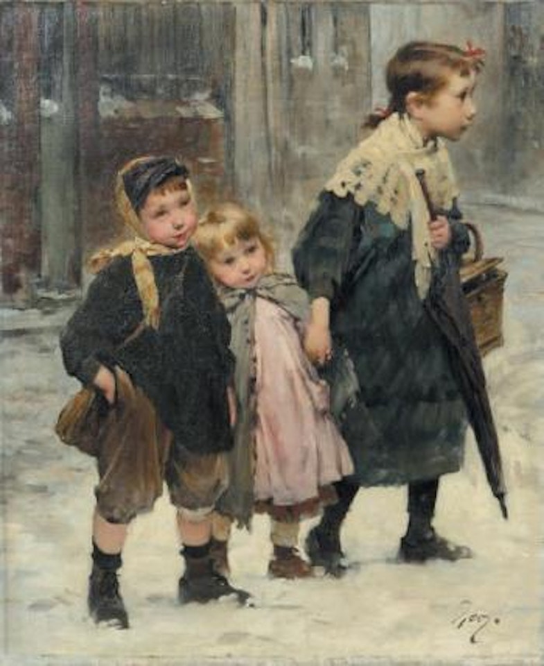 Scène enfantine by Henry Jules Jean Geoffroy