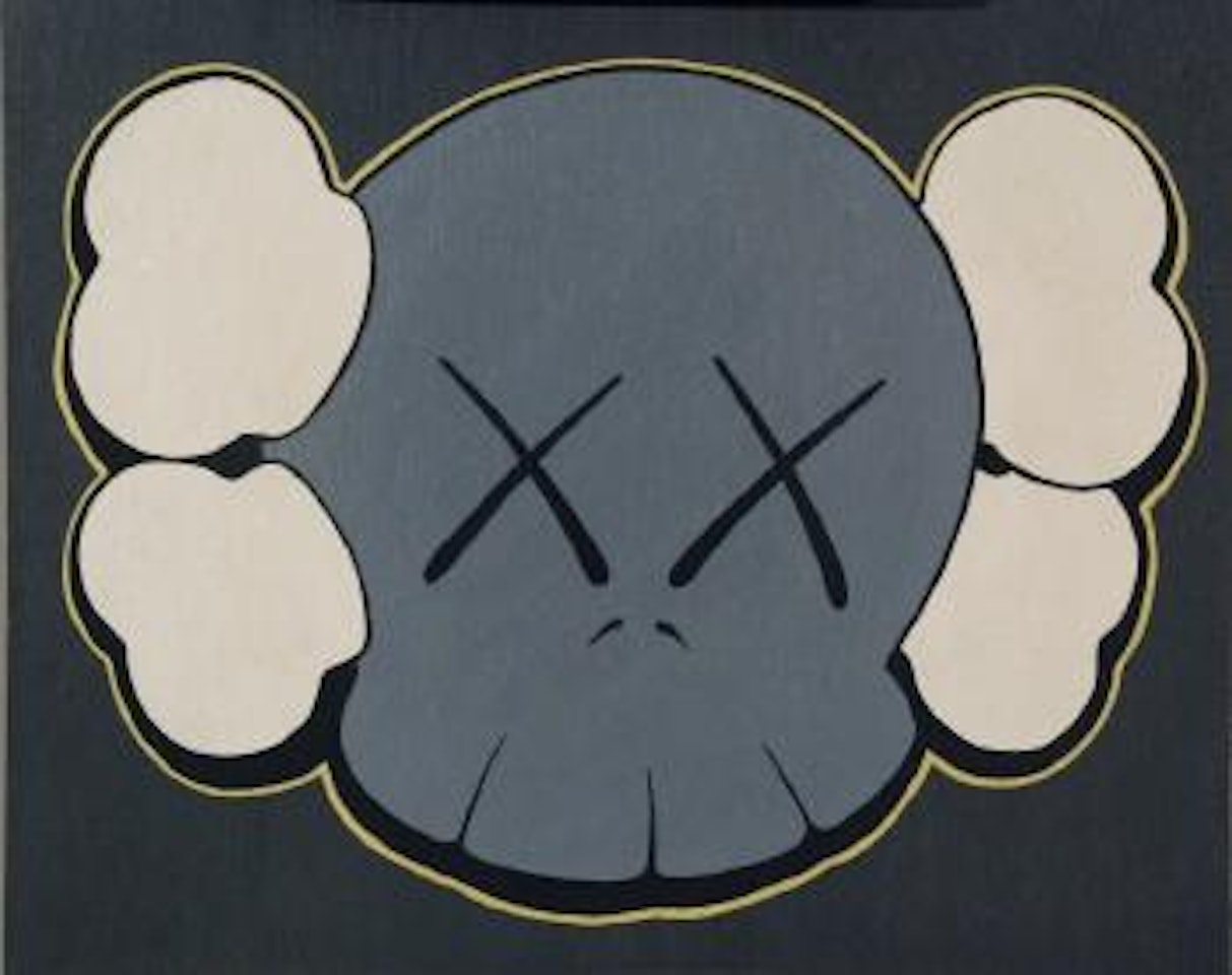 Skull painting by Kaws