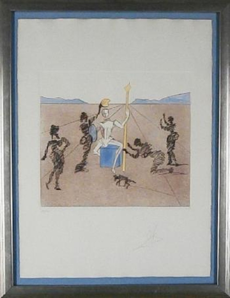 The golden helmut of Mandrino by Salvador Dali