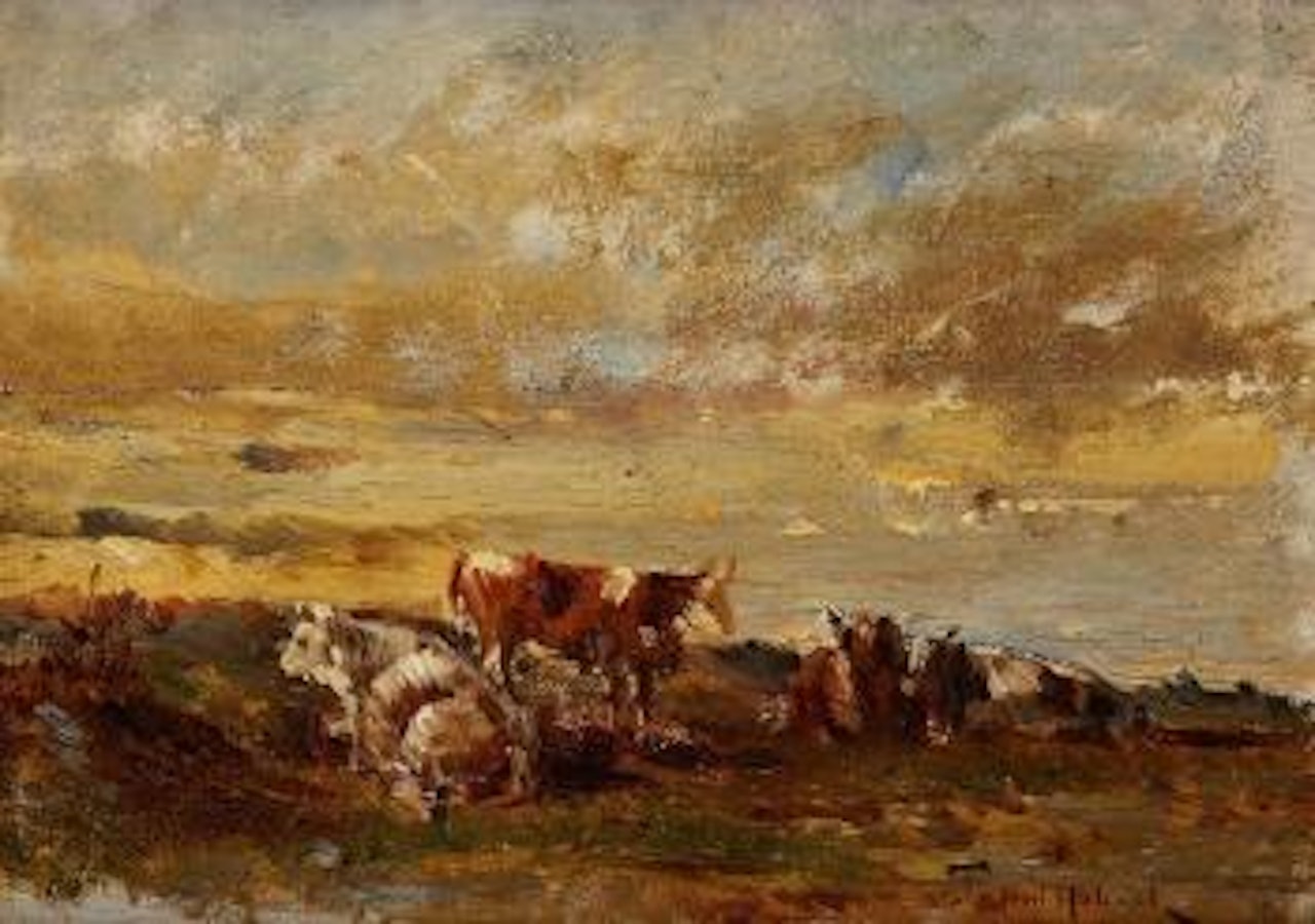 Vue de pâturage en Normandie by Paul Désiré Trouillebert