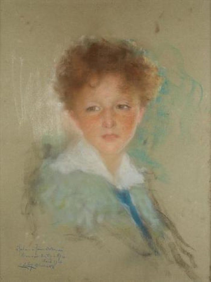 Jeune garçon à la cravate bleue by Lucien Lévy-Dhurmer
