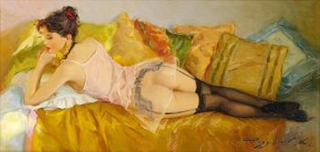 Nu de dos la pensive by Constantin Razoumov