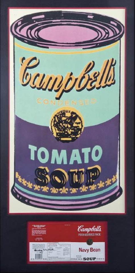 Navy bean soup label by Andy Warhol