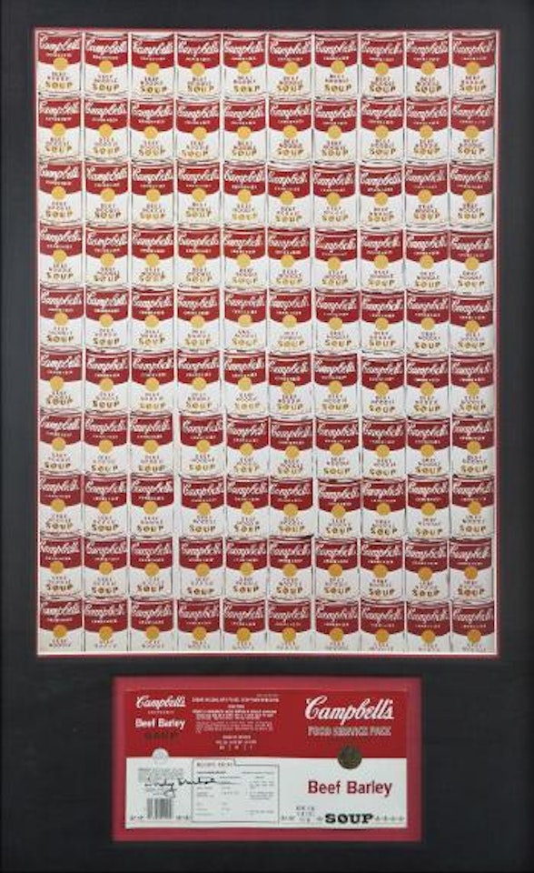 Beef barley soup label by Andy Warhol
