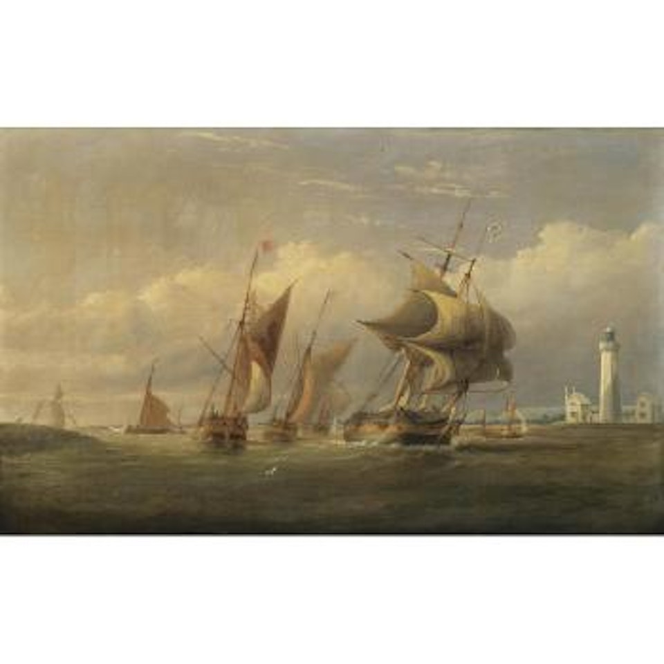 Avonmouth and the lighthouse by Joseph Walter Of Bristol