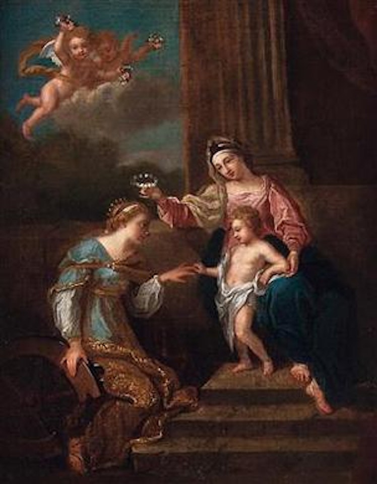 Die mystische Vermählung der Hl. Katharina von Alexandrien by Nicolas Poussin