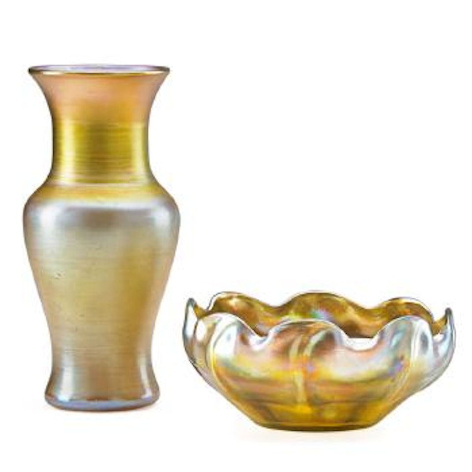 Vase and Bowl by Tiffany Studios