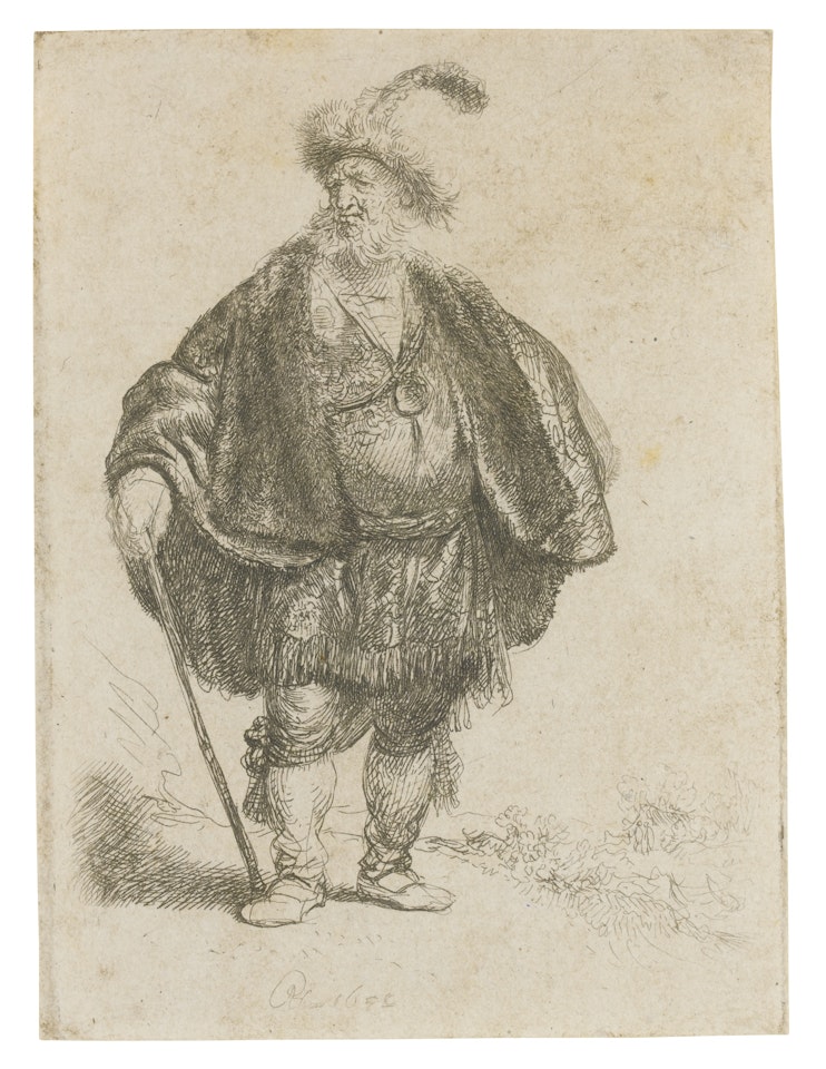 THE PERSIAN; THE ARTIST DRAWING FROM THE MODEL; AND THE ARTIST'S MOTHER SEATED, IN AN ORIENTAL HEADDRESS: HALF LENGTH (B., HOLL. 152, 192, 348; NEW HOLL. 110, 176, 86; H. 93, 231, 51) by Attributed to Rembrandt Harmensz van Rijn