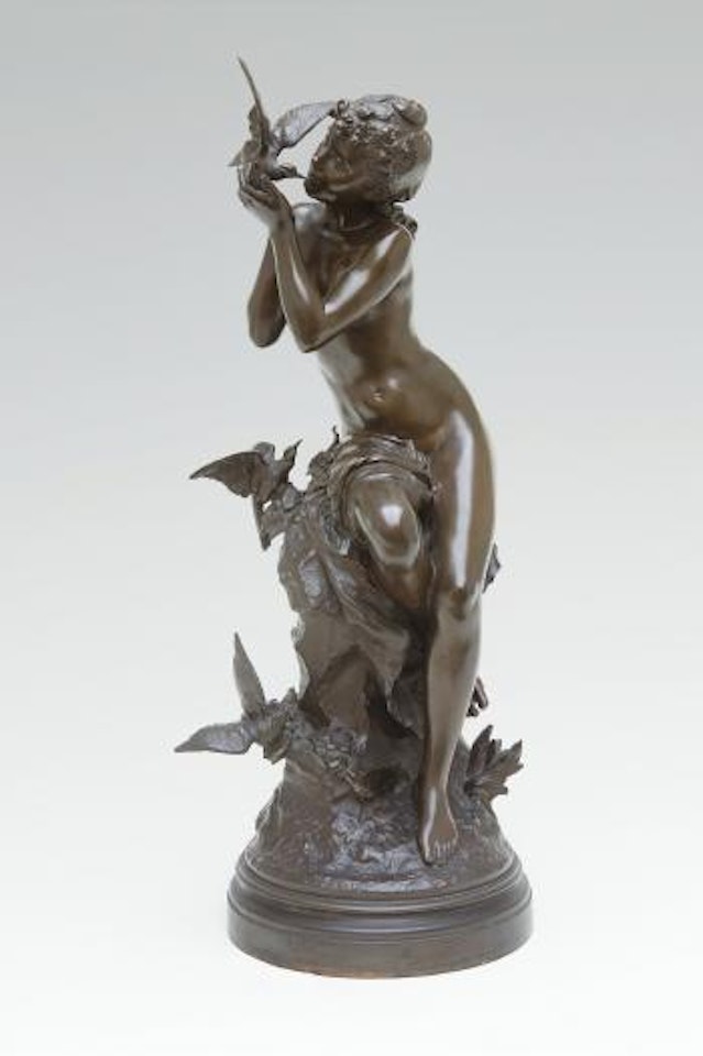 La becquée - Feeding the birds by Mathurin Moreau