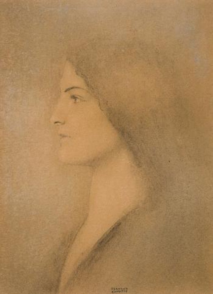 Tête de femme by Fernand Khnopff