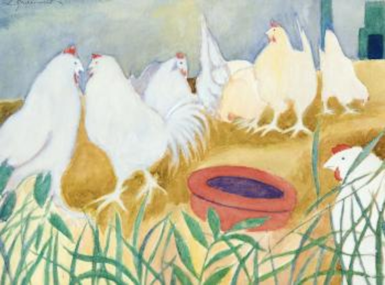 Chickens - Poules by Léon Spilliaert