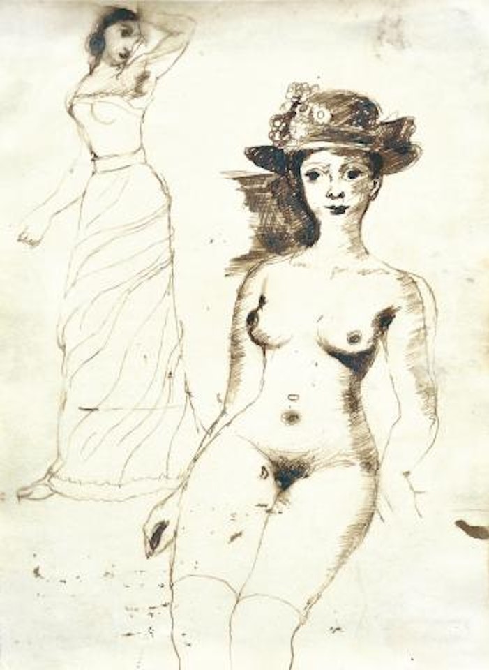 Woman with a Hat - Femme au chapeau by Paul Delvaux