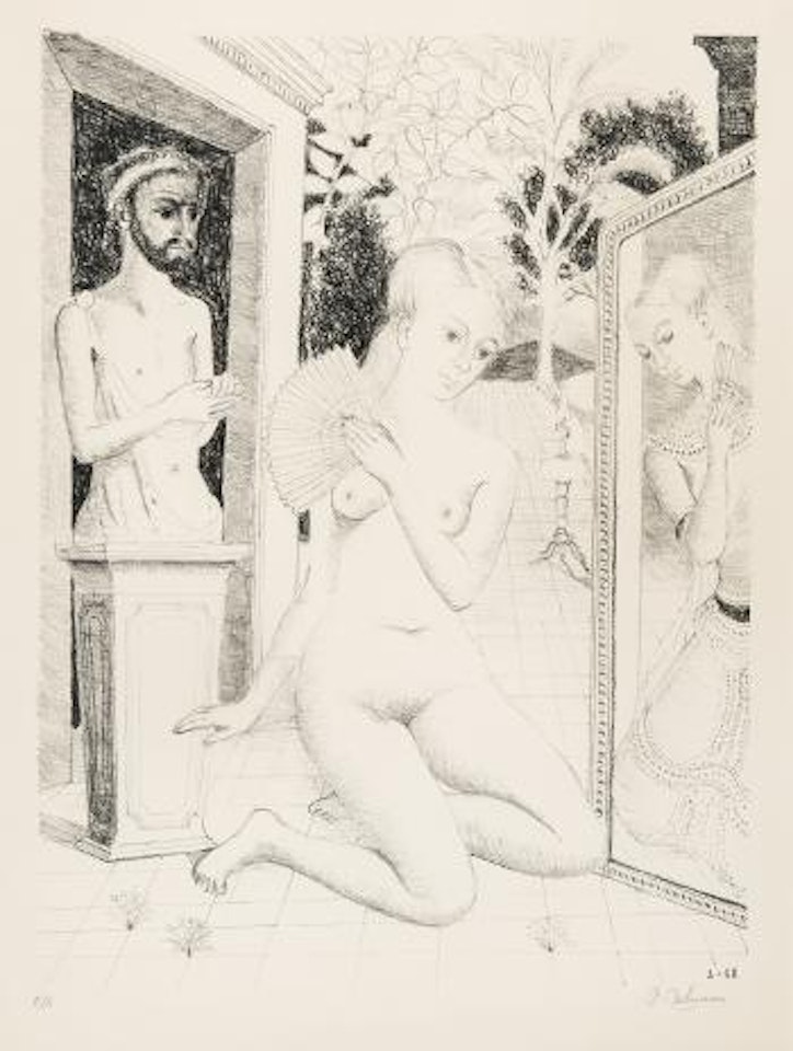 L'éventail by Paul Delvaux