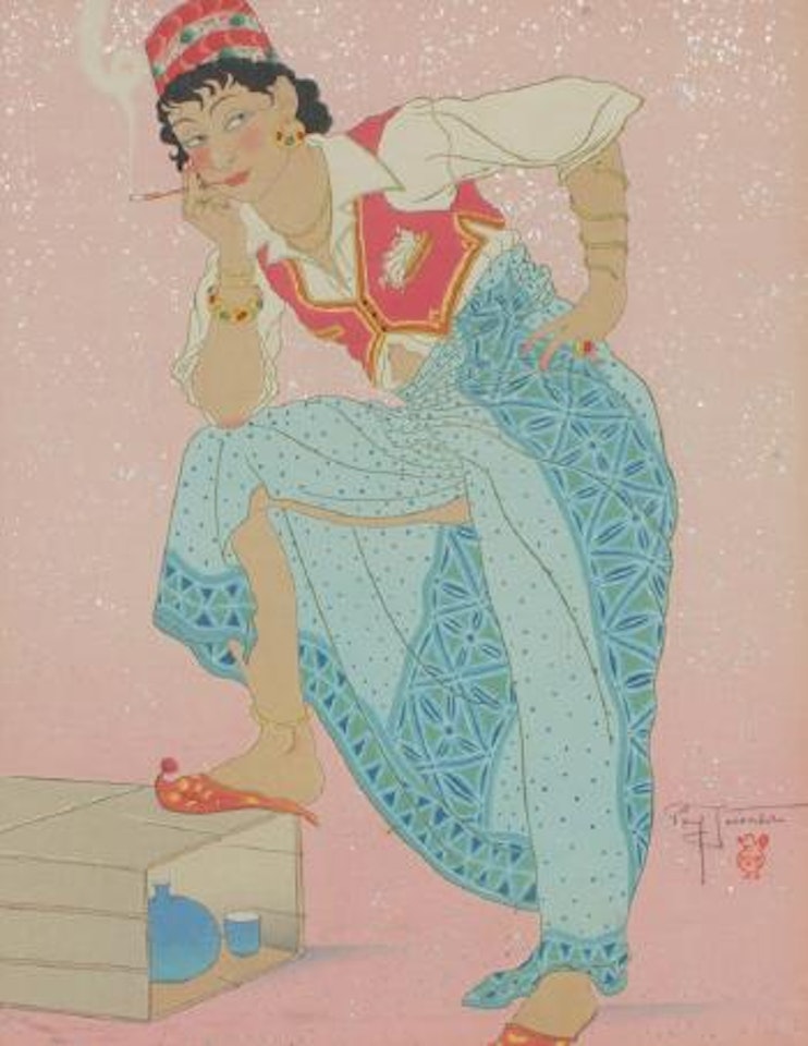 L'attente by Paul Jacoulet