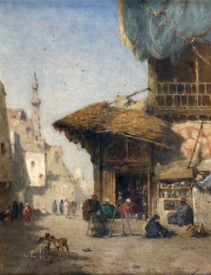 Scène de rue orientale by Narcisse Berchere