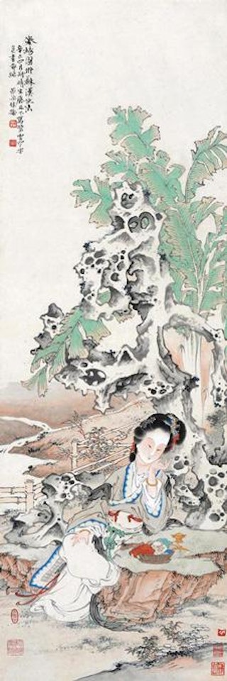 Lady under the tree by Xu Cao