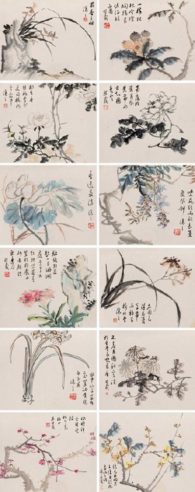 Flowers by Wu Xizai