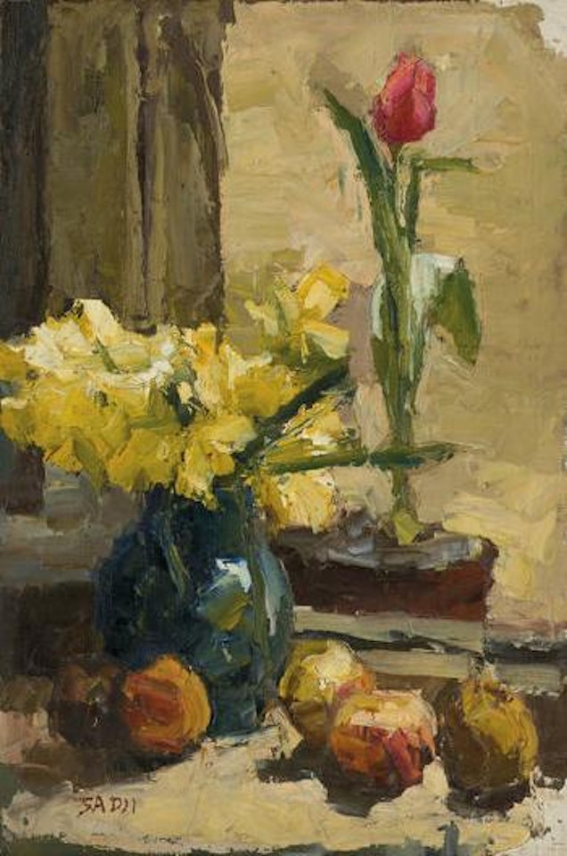 Nature morte aux fleurs et aux fruits by Sha Qi