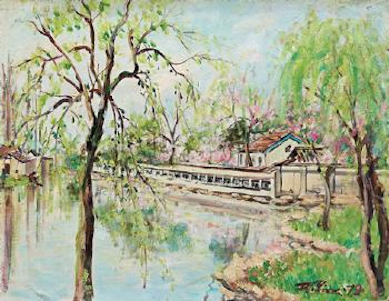 Long corridor at West Lake II by Lin Dachuan
