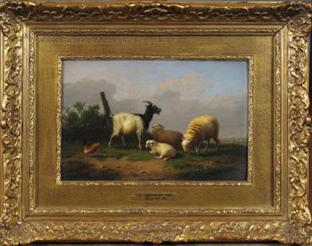 Chèvres et moutons by Eugène Joseph Verboeckhoven