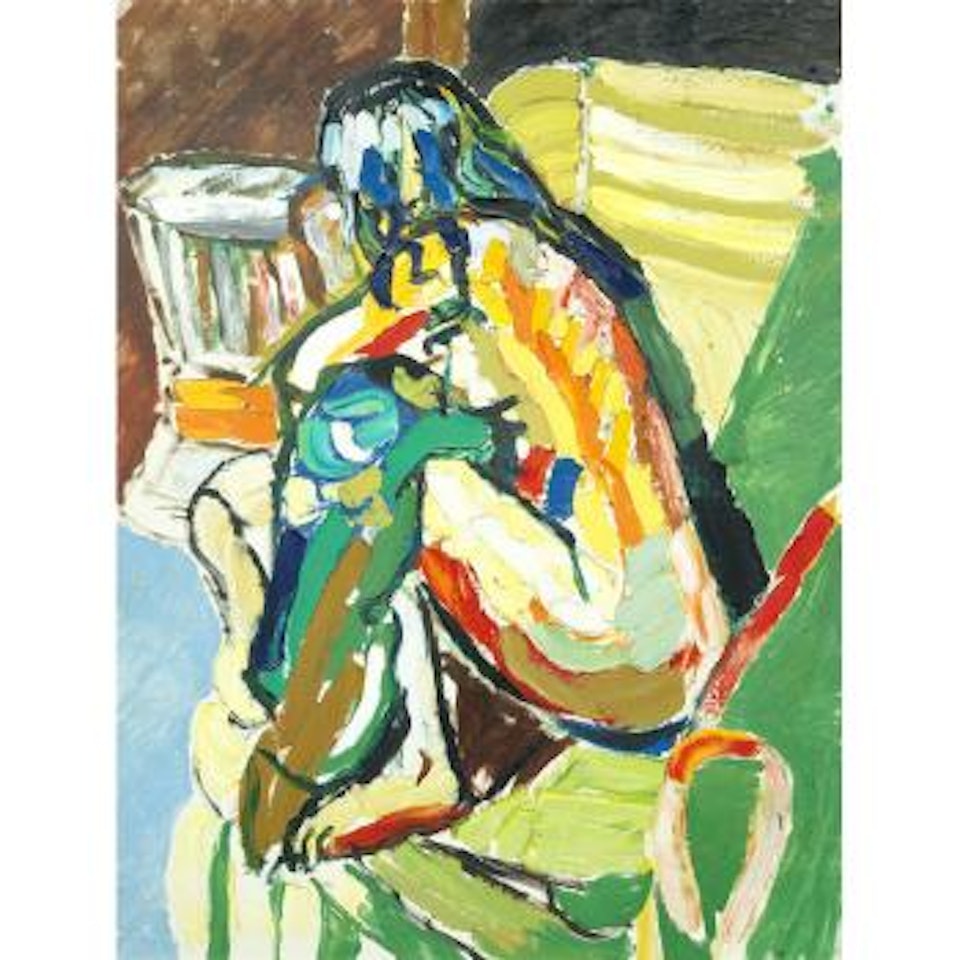 Diana seated in a chair by John Bratby