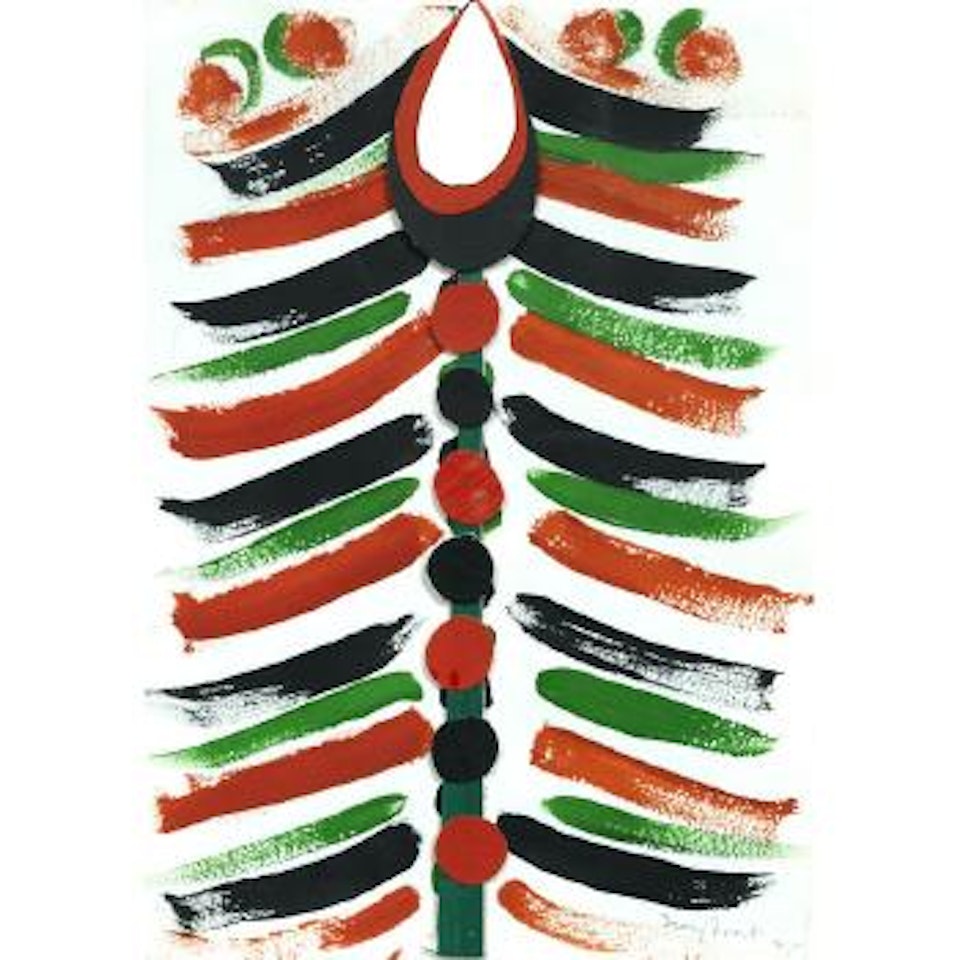 Christmas tree card design by Terry Frost