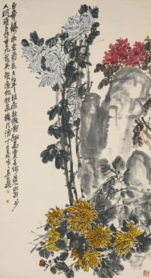 Chrysanthemums and Rocks by Wu Changshuo