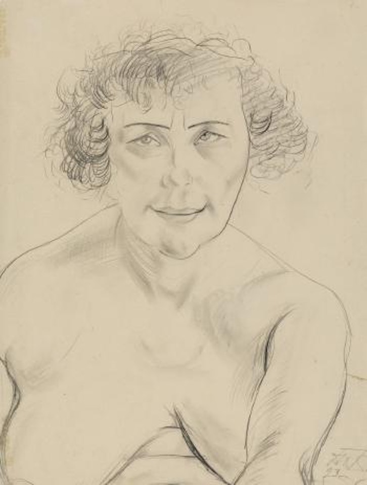 Halbakt von vorn by Otto Dix