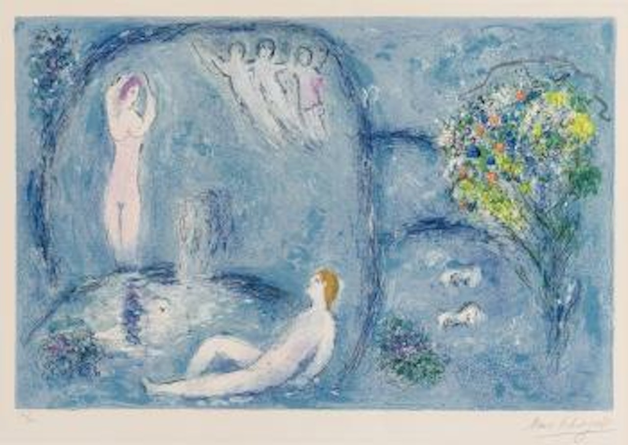 Die Felsengrotte der Nymphen by Marc Chagall