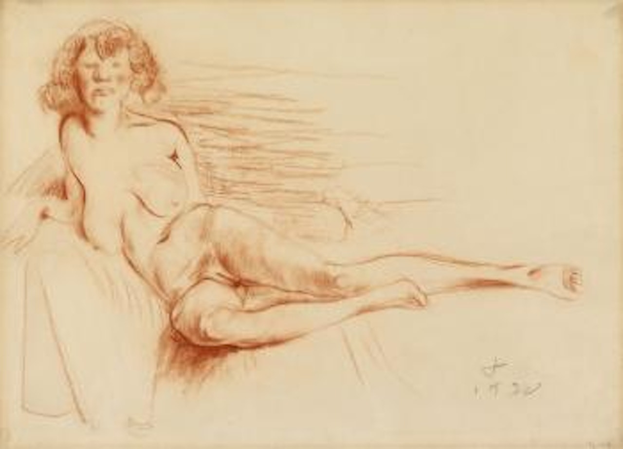 Erna II (Erna II liegend) by Otto Dix