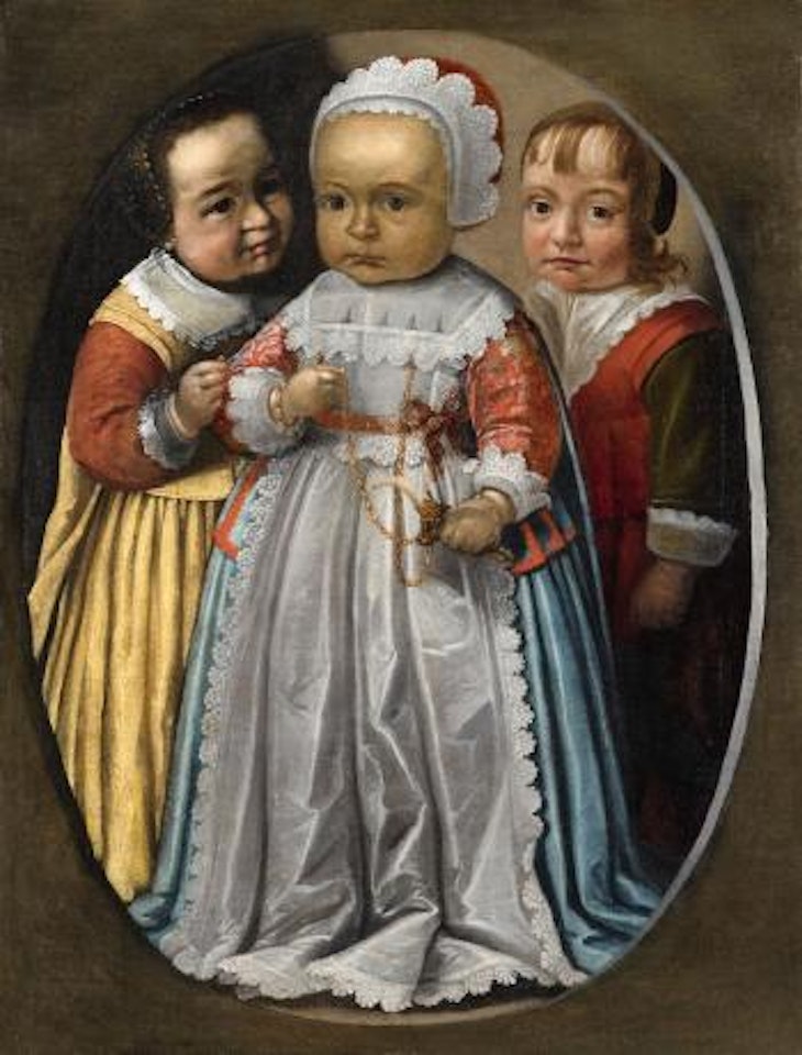Portrait of Three Children by Dutch School