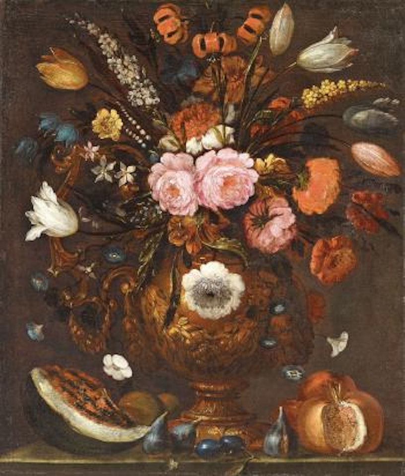 Still Life with Flowers and Fruit by Italian School