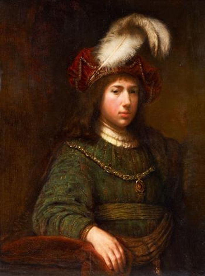 Portrait of a Young Man in a Beret by Attributed to Rembrandt Harmensz van Rijn