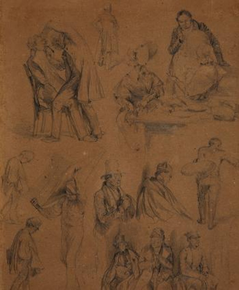 Fifteen Figure Studies by Adolph Menzel