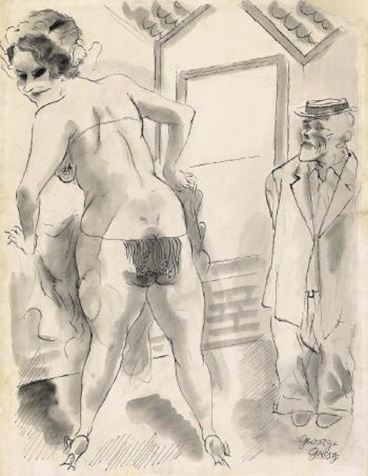 Burlesque Show, New York by George Grosz
