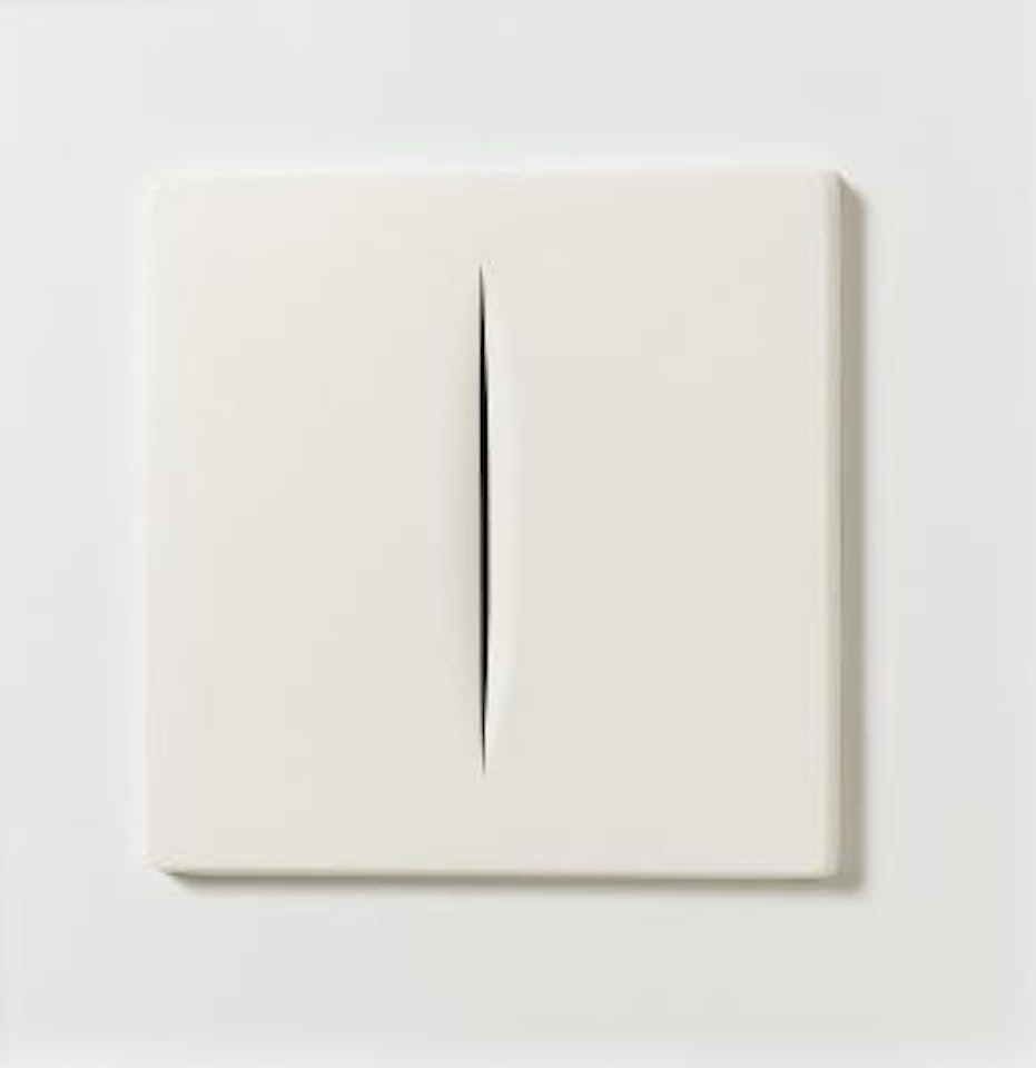 Concetto Spaziale Bianco by Lucio Fontana
