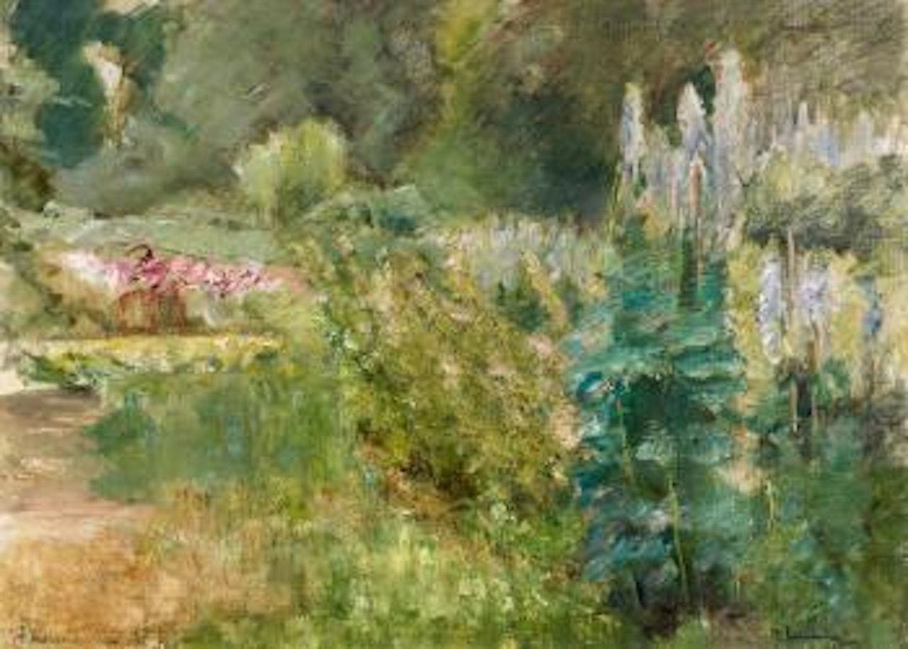 The Perennial Garden in the Wannseegarten to the North West by Max Liebermann