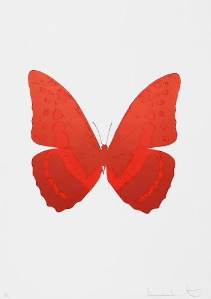 Souls III - Burgundy/Chilli Red by Damien Hirst