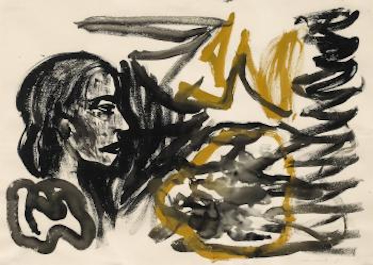 Mm 4 (Woman's Head in profile) by A.R. Penck